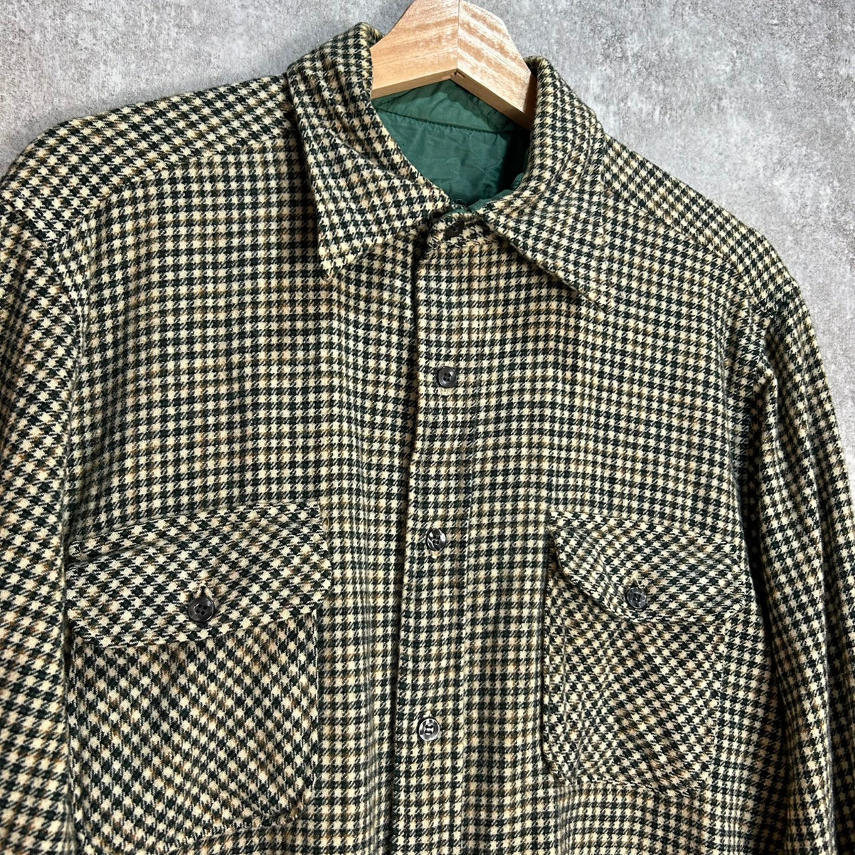 Vintage Pendleton Houndstooth Wool Shirt Circa 1970s