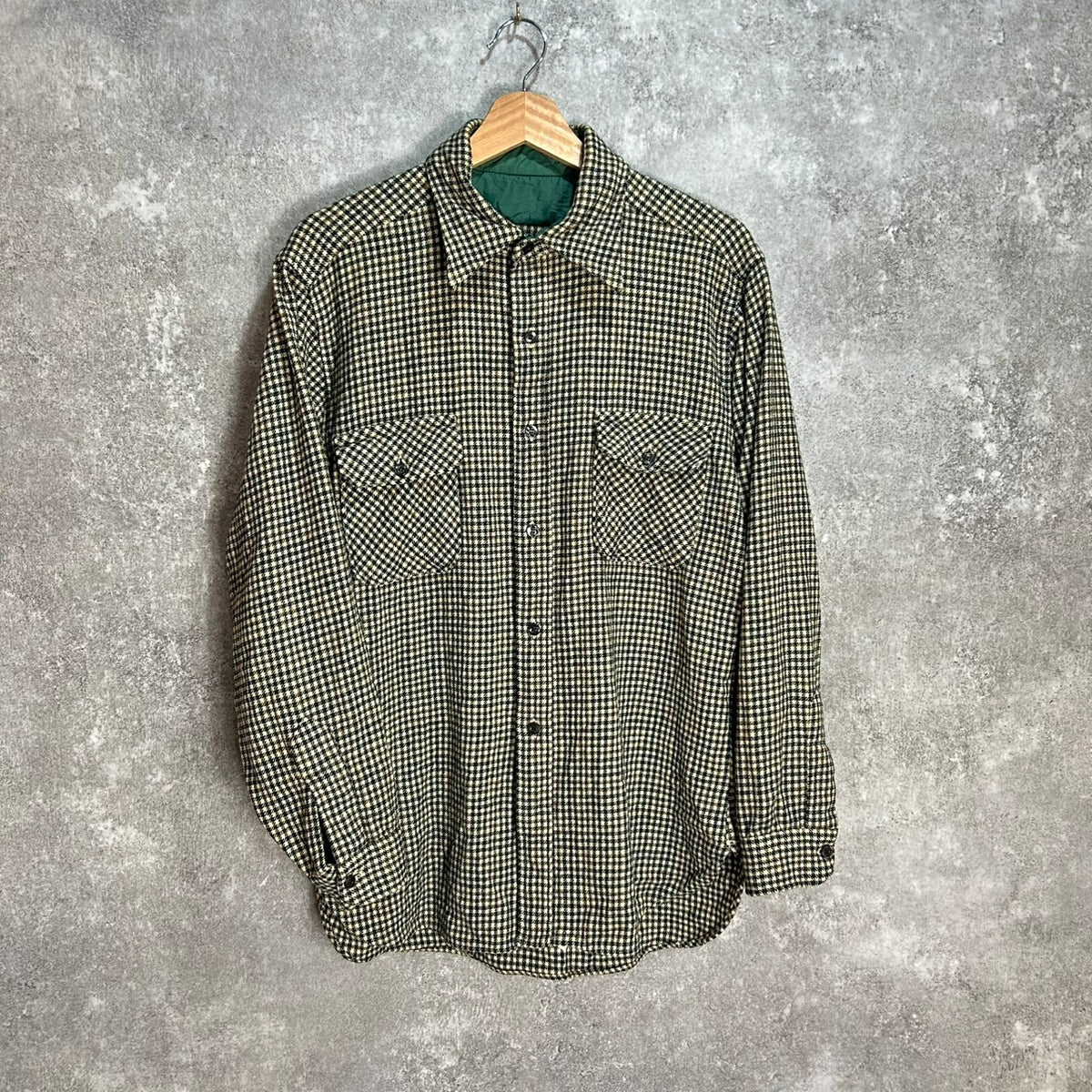 Vintage Pendleton Houndstooth Wool Shirt Circa 1970s