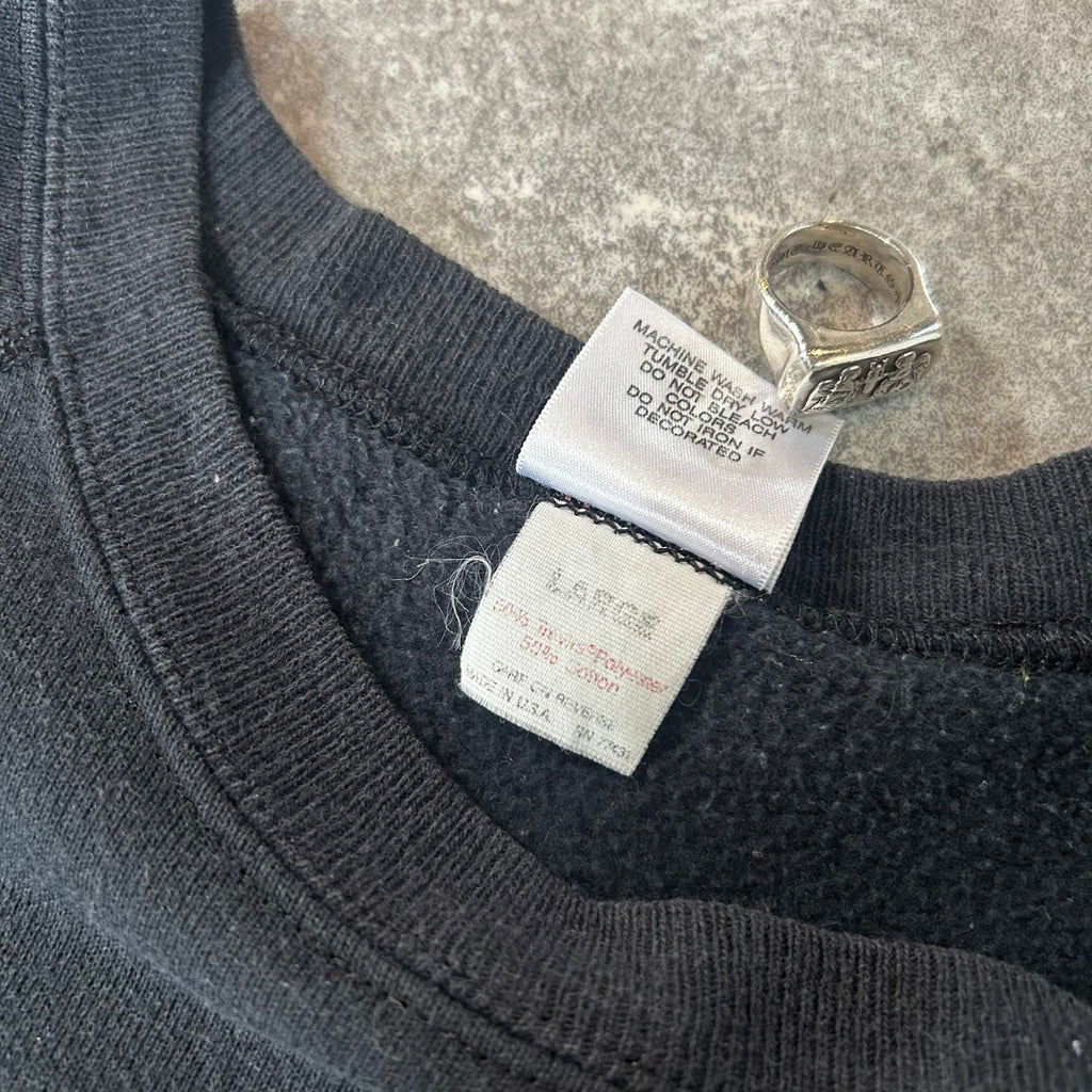 90's BLACK FLYS DEVIL SWEAT SIZE L MURINA MADE in USA