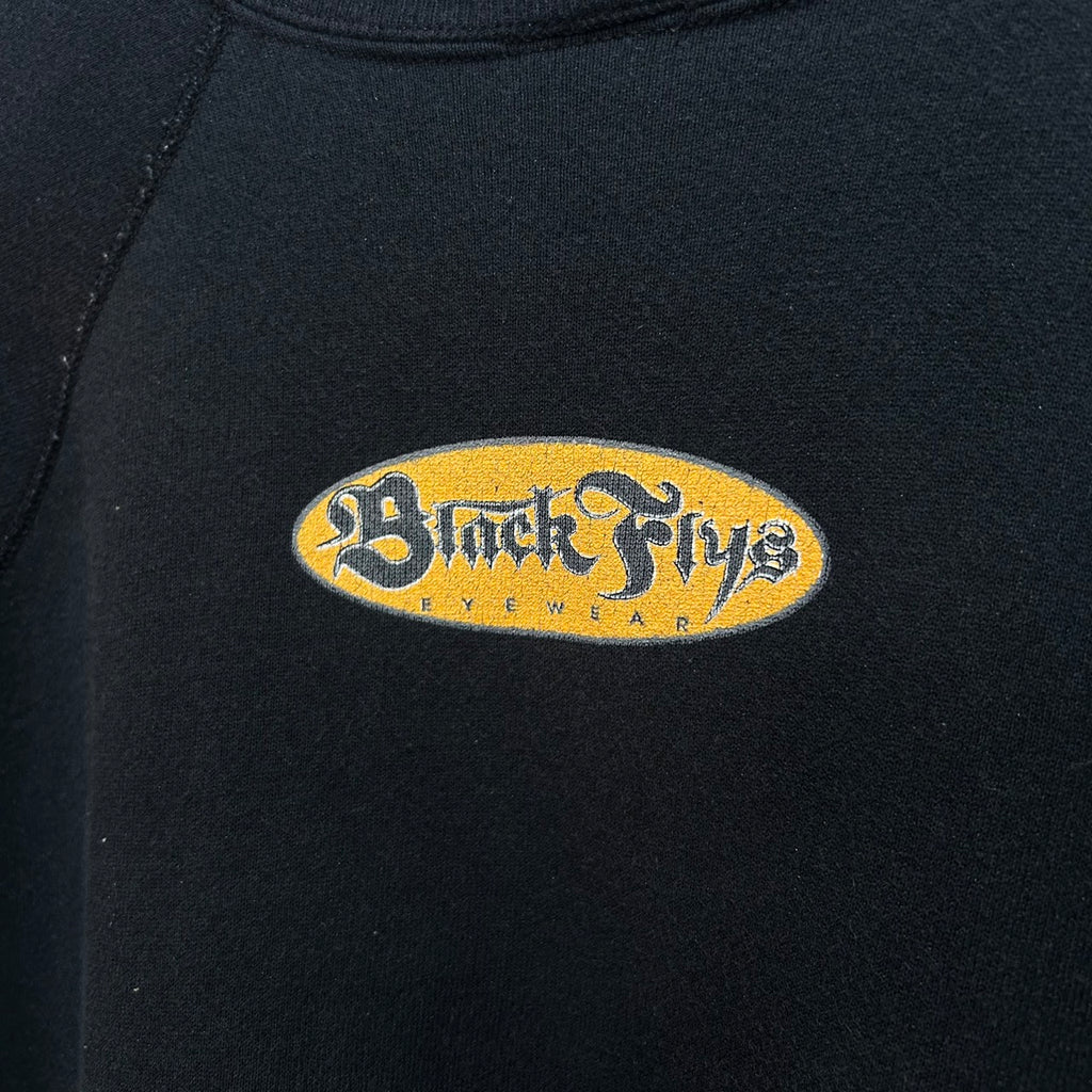 90's BLACK FLYS DEVIL SWEAT SIZE L MURINA MADE in USA