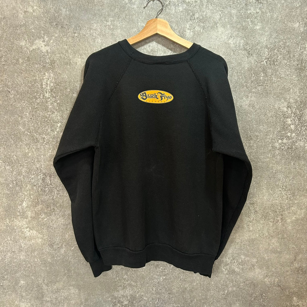 90's BLACK FLYS DEVIL SWEAT SIZE L MURINA MADE in USA