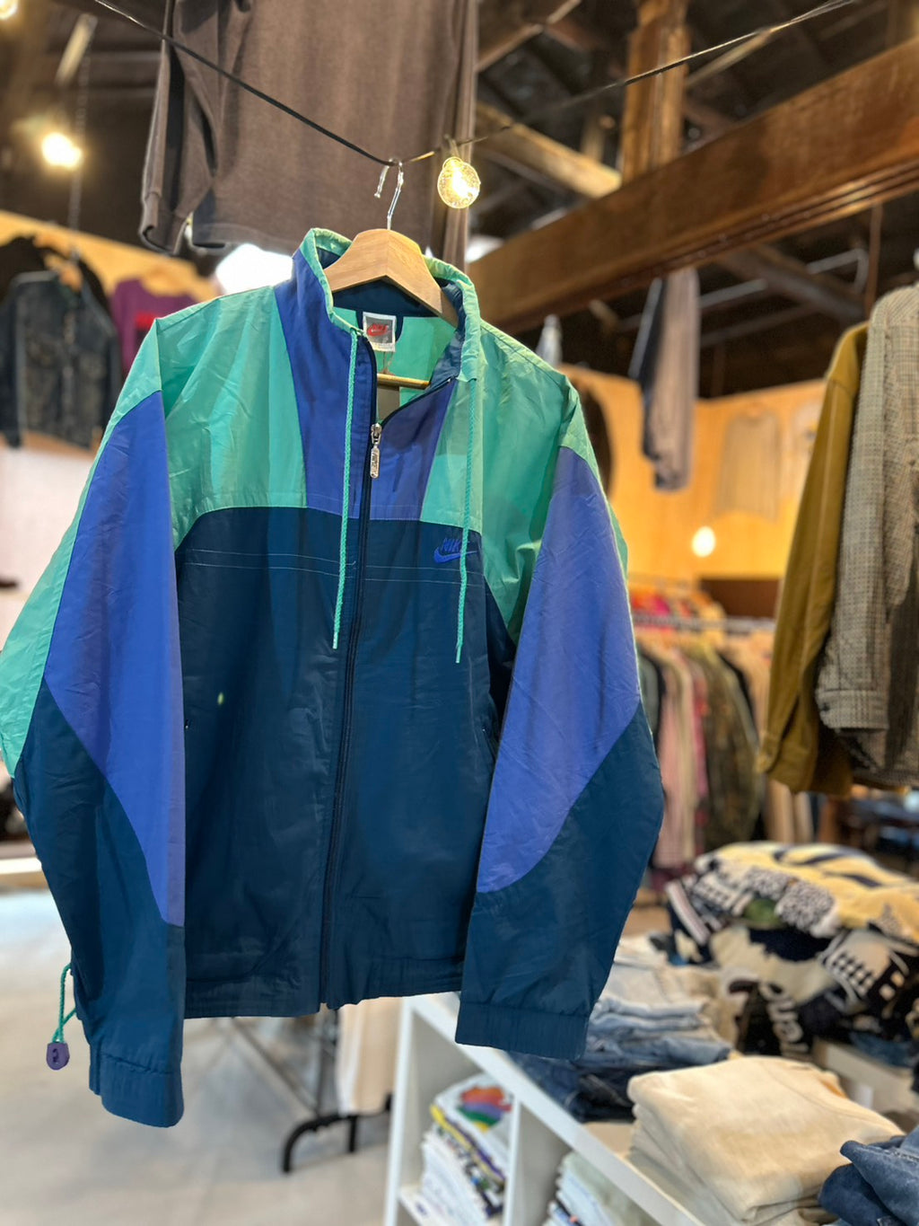 90's NIKE Silver tag NYLON JACKET