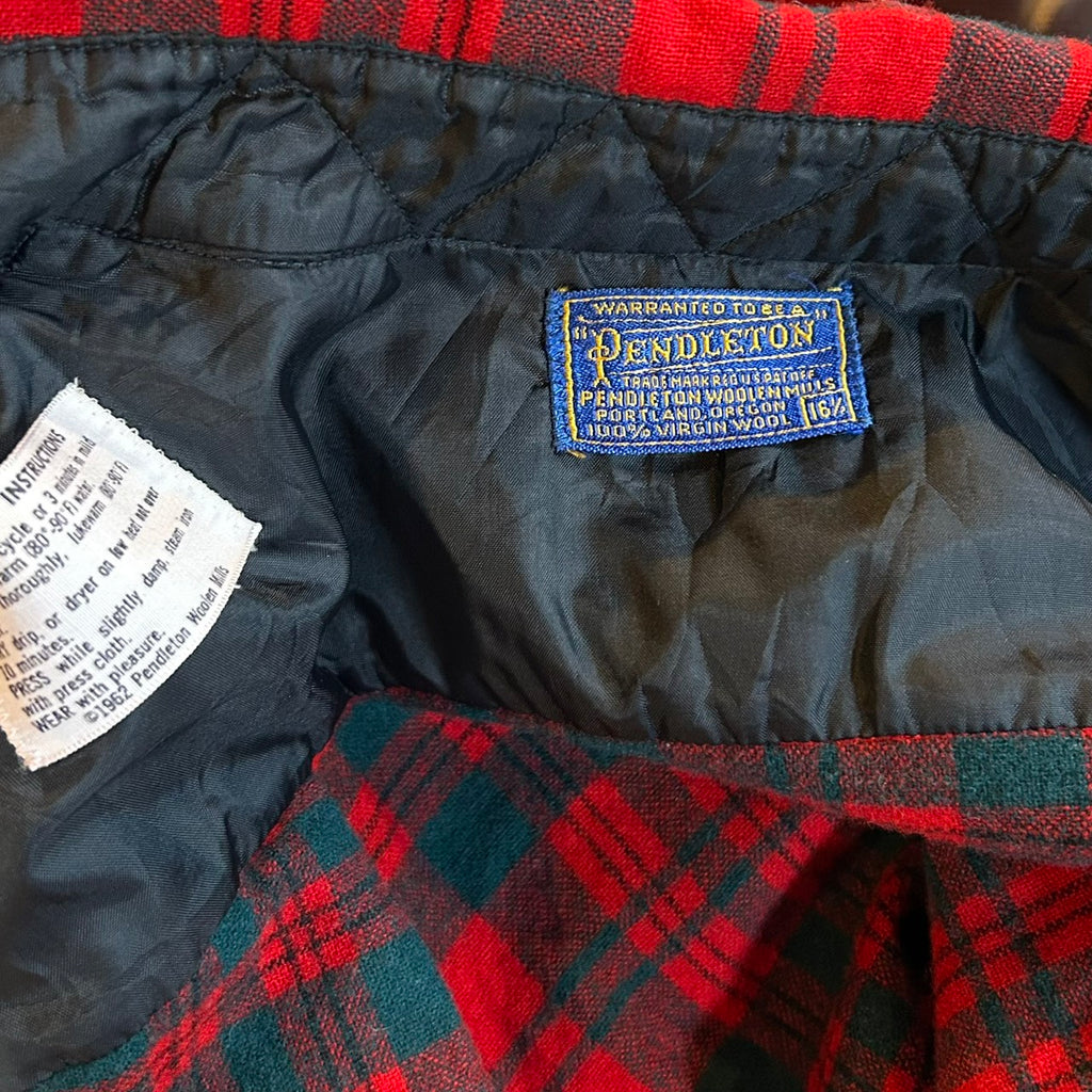Pendleton WOOL CHECK SHIRT 60's 16 1/2